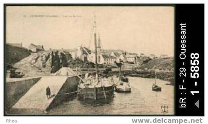 29 Ouessant - 29 - OUESSANT (Finistère) - Vue sur le Port - bateau peche - bateau peche port  /  D29D  K29155K  C29155C