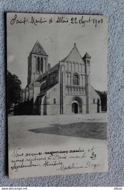 Cpa 1903, Ouistreham, l'église, Calvados 14