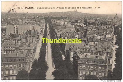 CPA  75 PARIS PANORAMA DES AVENUES HOCHE ET FRIEDLAND