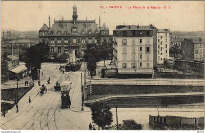 CPA PANTIN - La Place de la Mairie (123977)