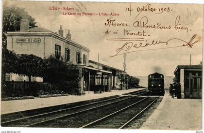 CPA ISLE-ADAM - La Gare de PARMAIN (211248)