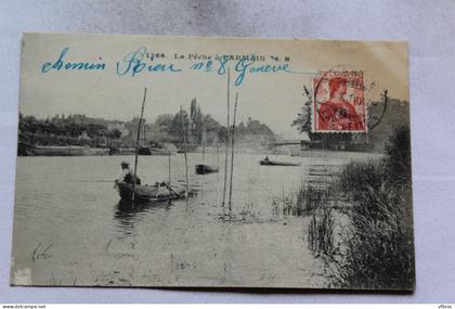 la pêche à Parmain, Val d'Oise 95