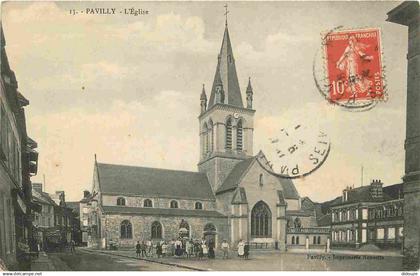 76 - Pavilly - L'Eglise - Animée - Correspondance - CPA - Oblitération ronde de 1911 - Voir Scans Recto-Verso