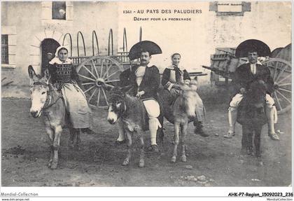 AHKP7-0671 - REGION - PAYS DE LA LOIRE - GUERANDE - AU PAYS DES PALUDIERS - Depart pour la promenade ANES