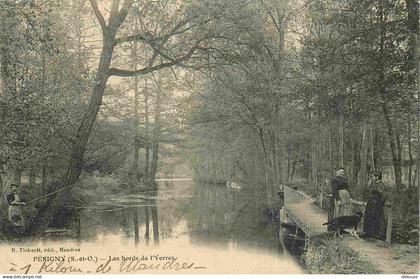 94 - Perigny - Les bords de l'Yerres - Animée - CPA - Oblitération de 1912 - Voir Scans Recto-Verso