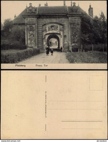 Pfalzburg (Lothringen) Phalsbourg Franz. Tor, Straße und Kinder 1914