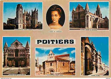 86 - Poitiers - Multivues - Eglise - Portrait de Diane de Poitiers - Histoire - CPM - Voir Scans Recto-Verso