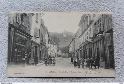 Poligny, grande rue et croix du Dam, Jura 39