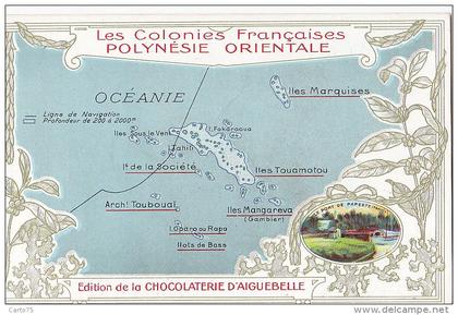 France - Polynésie - Carte Publicité - Géographie Polynésie