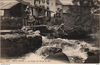 CPA PONT-AVEN - Le Cours de l'Aven en ville (143978)