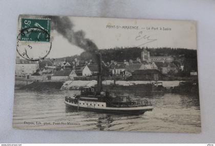 Pont sainte Maxence, le port à sable, Oise 60