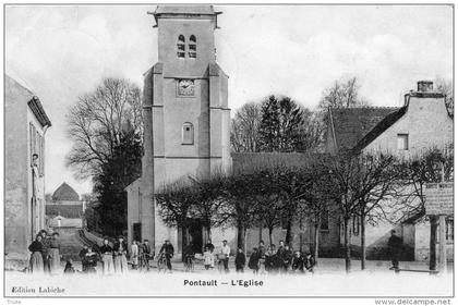 PONTAULT-COMBAULT PONTAULT L'EGLISE ANIMEE CARTE GLACEE