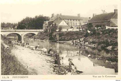 50 - Pontorson - Vue sur le Couesnon - Animée - Laveuses - lavandières - CPA - Voir Scans Recto-Verso