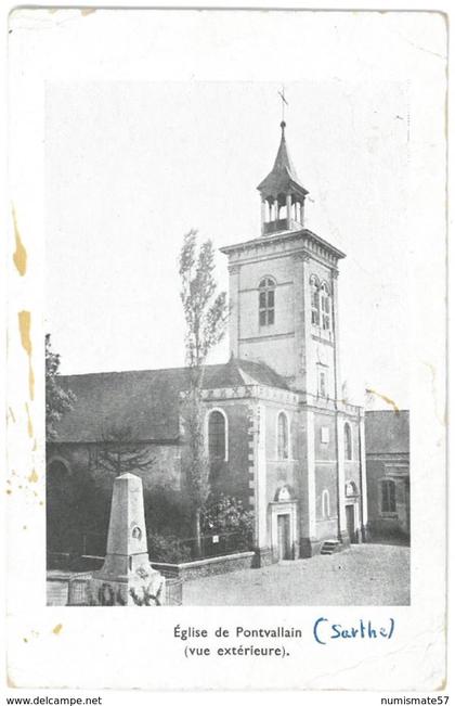 CPA PONTVALLAIN - Eglise de Pontvallain ( vue extérieure )