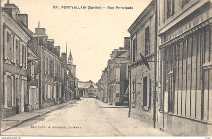 CPA Pontvallain Rue Principale