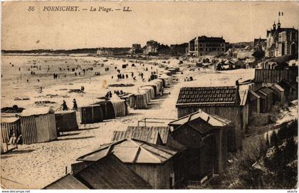 CPA PORNIChet La Plage tentes cabines (984657)