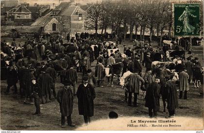 CPA PRÉ-en-PAIL - Marché aux Bestiaux (192662)