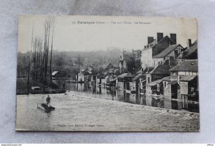 Putanges, vue sur l'Orne, le déversoir, Orne 61