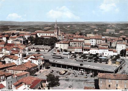 Puylaurens - Vue générale aérienne