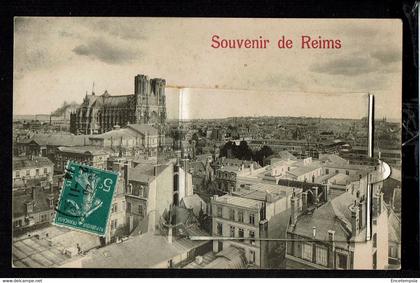 CPA Carte Postale France Reims Souvenir de Reims  avec 10 mini vues de Reims 1914VM46566