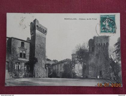 CPA - Remoulins - Château de St-Privat