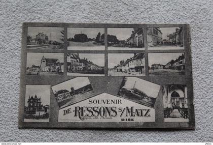 Cpa 1917, souvenir de Ressons sur Matz, Oise 60