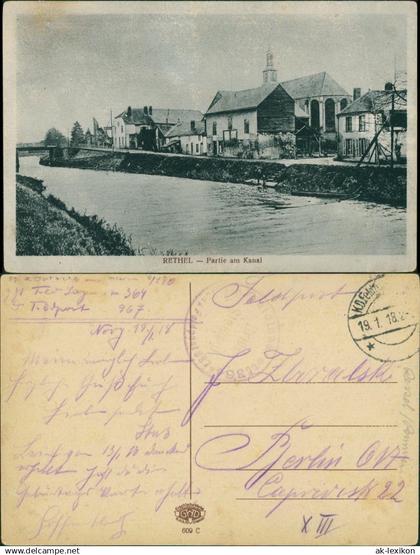 CPA Rethel Rethel Partie am Kanal 1915