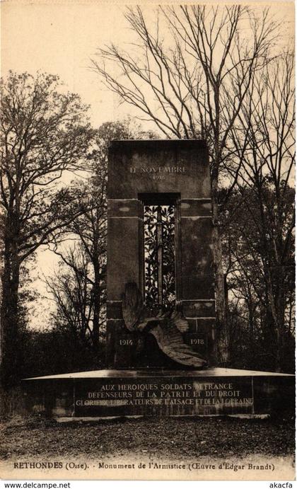 CPA RETHONDES - Monument de l'Armistice (Ceuvre d'Edgar Brands) (291176)