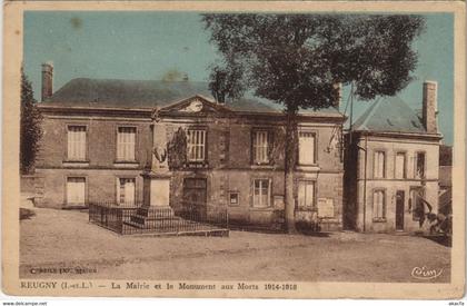 CPA REUGNY - LA MAIRIE ET LE MONUMENT AUX MORTS (146691)