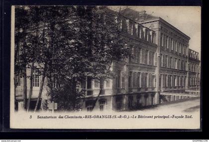 91 - Ris-Orangis - Sanatorium des cheminots - le bâtiment principal - façad