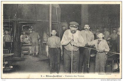 CPA Rive-de-Gier - Verrerie des Vernes - Industrie