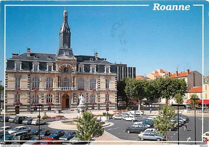 42 - Roanne - Place de l'Hotel de Ville - Flamme Postale de Roanne - CPM - Voir Scans Recto-Verso