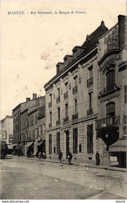 CPA Roanne- Rue Nationale, la Banque de France FRANCE (907267)