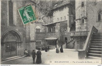 Rocamadour - Vue d'ensemble du Parvis