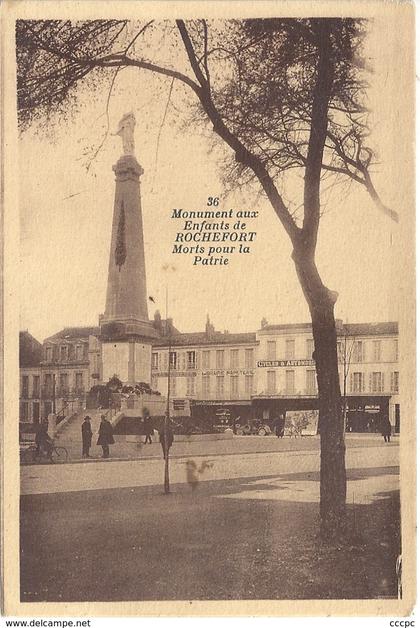 CPA Rochefort Monument aux enfants de Rochefort Morts pour la Patrie