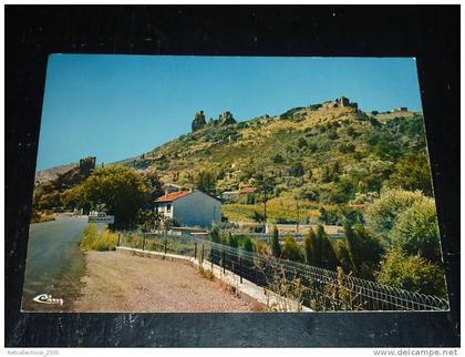 ROCHEMAURE - L'ENTREE NORD DU VILLAGE ET LE CHATEAU DE ROCHEMAURE  - 07 ARDECHE