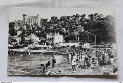 Cpsm 1959, Roquebrune cap Martin, la plage de Carnolès, Alpes maritimes 06