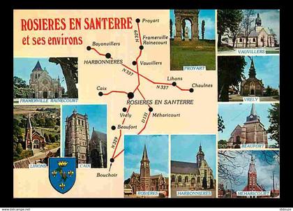 80 - Rosières en Santerre - Multivues - Blasons - Carte Géographique - CPM - Voir Scans Recto-Verso