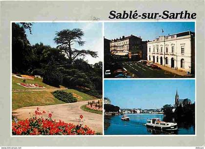 72 - Sablé sur Sarthe - Multivues - Bateaux - Fleurs - Flamme Postale de Sablé sur Sarthe - CPM - Voir Scans Recto-Verso