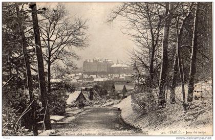 SABLE-SUR-SARTHE JOUR DE NEIGE EN 1904