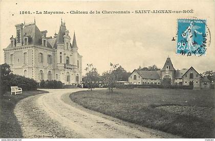 - mayenne -ref-502- saint aignan sur roé - st aignan sur roé - chateau de la chevronnais - chateaux -