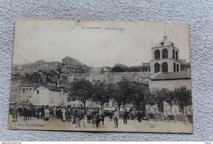 Cpa 1905, Saint Chamond, place Nationale, Loire 42