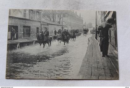 L158, Saint Denis, crue de la Seine, la rue du Port, Seine saint Denis 93