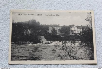 Cpa 1932, saint Florent sur Cher, les bords du Cher, Cher 18