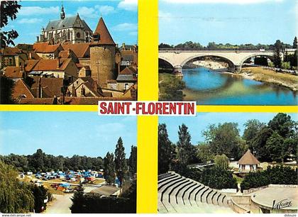 89 - Saint Florentin - Multivues - Camping - Flamme Postale de Saint Florentin - CPM - Voir Scans Recto-Verso