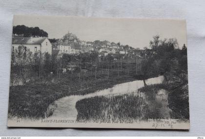 Saint Florentin, vue prise du pont du canal, Yonne 89