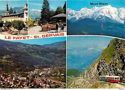 74 - Saint Gervais les Bains - Le Fayet - Multivues - Trains - CPM - Voir Scans Recto-Verso