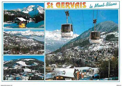 74 - Saint Gervais les Bains - Multivues - Télécabine - Flamme Postale - CPM - Voir Scans Recto-Verso