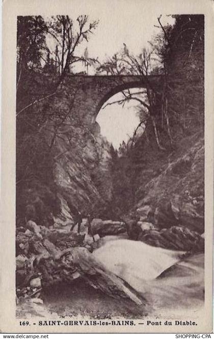 74 - Saint-Gervais-les-Bains- Pont du diable - Voyagé - Dos divisé