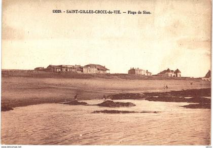 Carte POSTALE Ancienne de SAINT  GILLES  CROIX de VIE - Plage de Sion